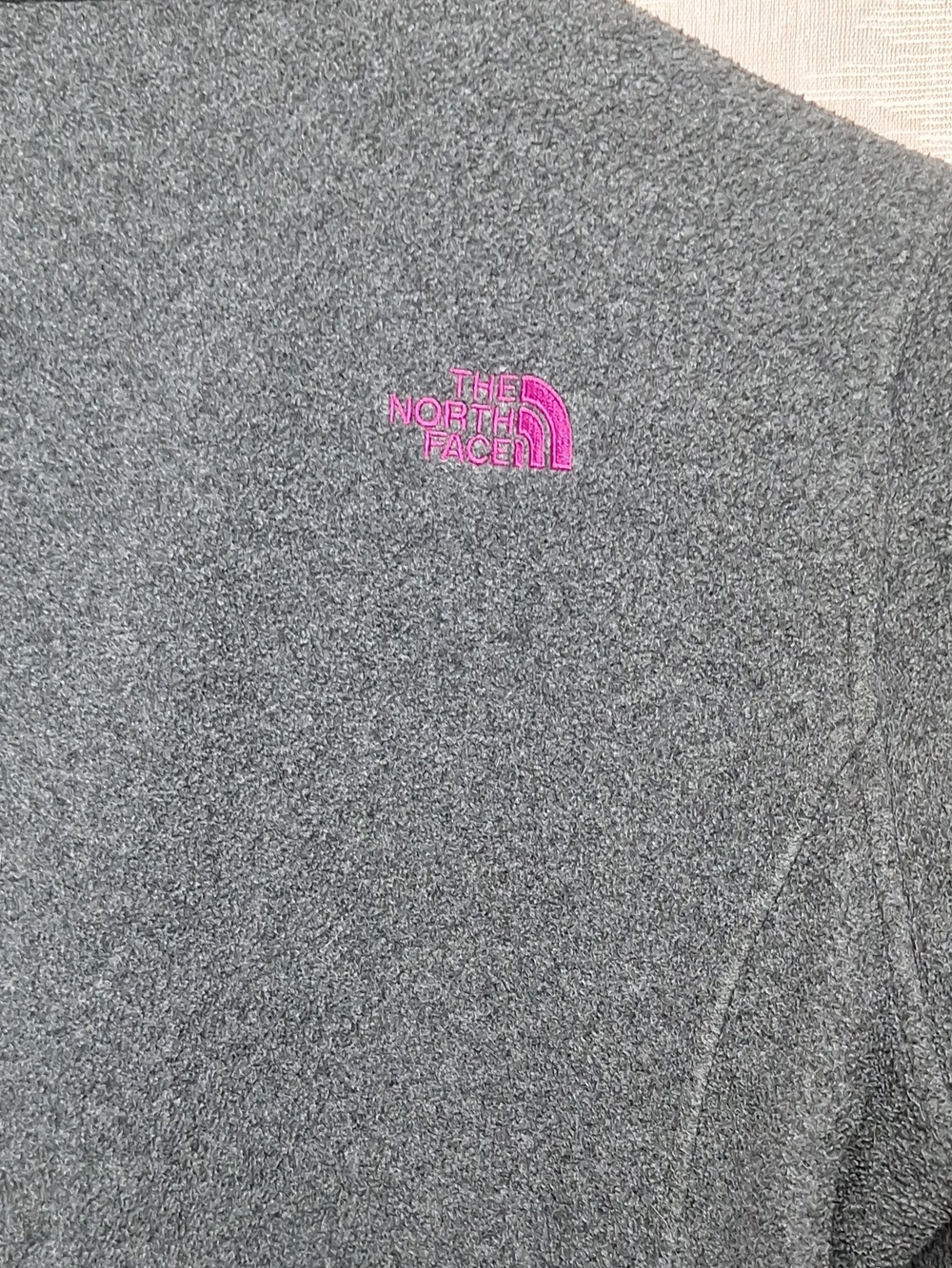 The North Face Womens' Grey Fleece Jacket with Pink Trim Size L - Picture 7 of 11
